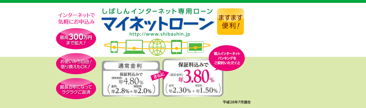 インターネット専用ローン「マイネットローン」